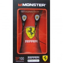 Наушники MONSTER design FERRARI SP100, вкладыши, черные